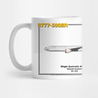 Boeing B777-300ER - Virgin Australia Airlines "Interim Colours" (Art Print) Mug